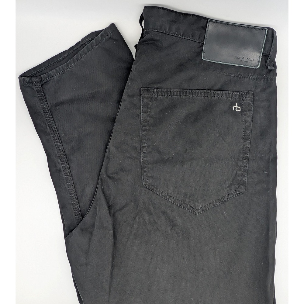 Rag & Bone Black Jeans Men's size 33 (35x30) Button Fly 5 pocket Cotton
